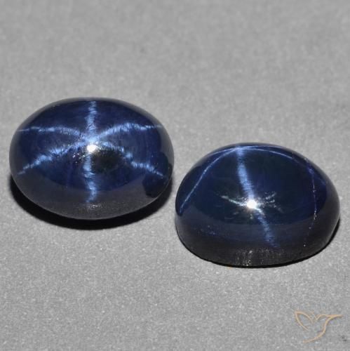 Shop natural 3.82ct Bleu foncé Saphir étoilé gems, ovale, from Thaïlande at GemSelect. In stock, global shipping!