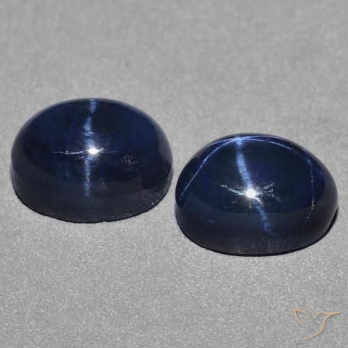 Shop natural 3.82ct Bleu foncé Saphir étoilé gems, ovale, from Thaïlande at GemSelect. In stock, global shipping!