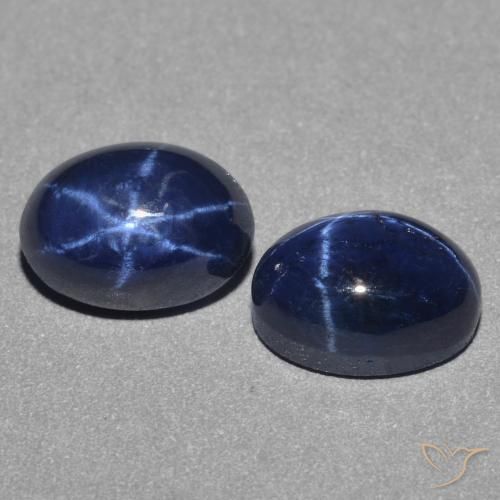 Shop natural 3.28ct Bleu foncé Saphir étoilé gems, ovale, from Thaïlande at GemSelect. In stock, global shipping!