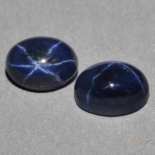 Shop natural 3.46ct Bleu foncé Saphir étoilé gems, ovale, from Thaïlande at GemSelect. In stock, global shipping!