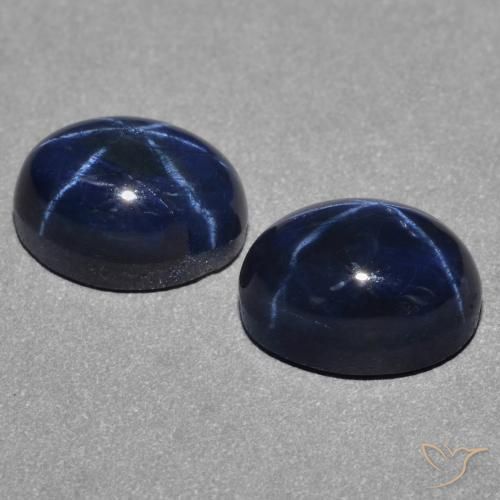 Shop natural 3.46ct Bleu foncé Saphir étoilé gems, ovale, from Thaïlande at GemSelect. In stock, global shipping!