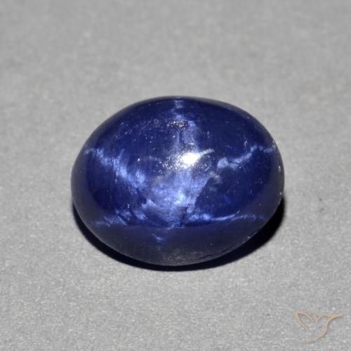 Saphir étoilé Bleu marine naturelle ovale, 4.13 ct, Opaque