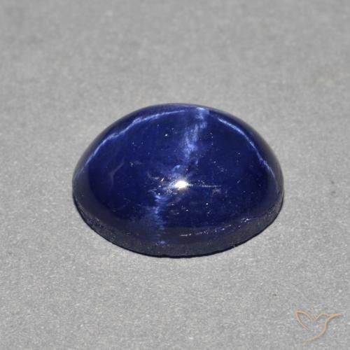 Saphir étoilé Bleu marine naturelle ovale, 4.13 ct, Opaque