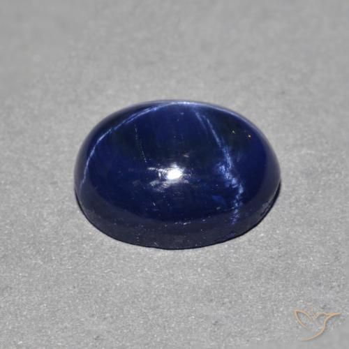 Saphir étoilé Bleu marine naturelle ovale, 4.02 ct, Opaque