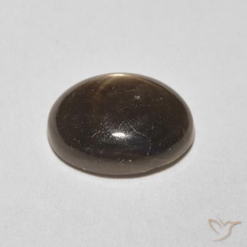 Saphir étoilé Noire naturelle ovale, 4.26 ct, Opaque