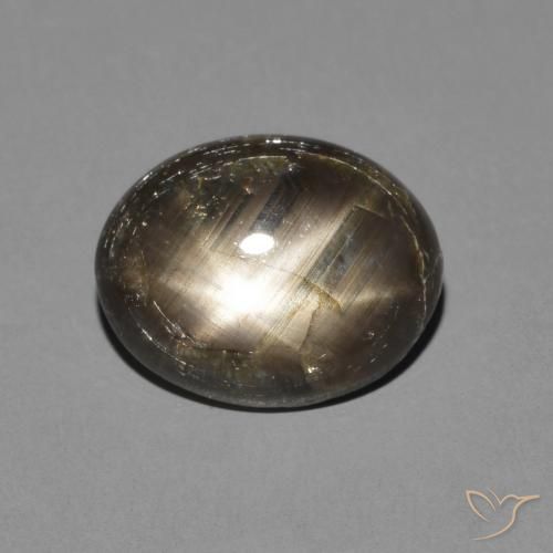 3.05ct Naturel Noire Saphir étoilé, ovale, Opaque