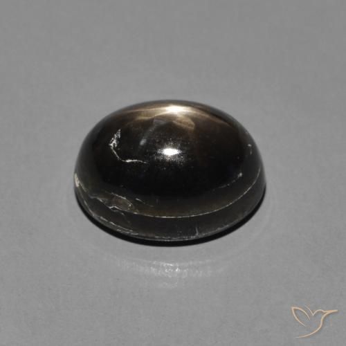 Saphir étoilé Noire naturelle ovale, 2.72 ct, Opaque