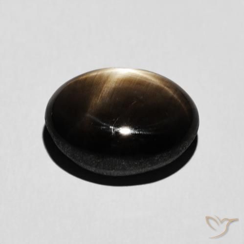 Saphir Étoilé Noire naturelle Coupe ovale, 6.54 ct, Opaque