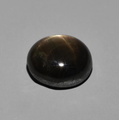 Saphir étoilé Noire naturelle ovale, 6.13 ct, Opaque