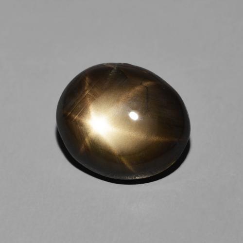 Saphir étoilé Noire naturelle ovale, 6.82 ct, Opaque