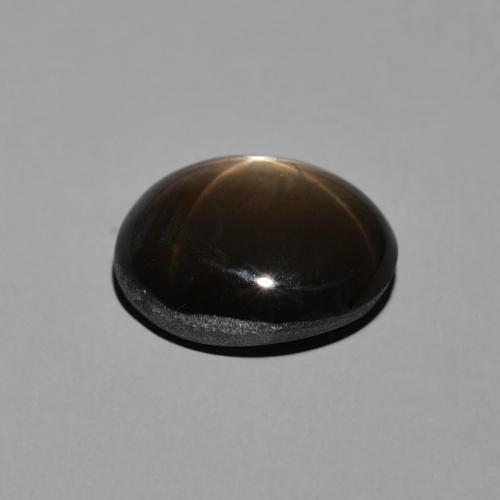 Saphir étoilé Noire naturelle ovale, 6.82 ct, Opaque
