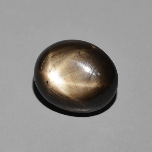 Saphir étoilé Noire naturelle ovale, 7.81 ct, Opaque