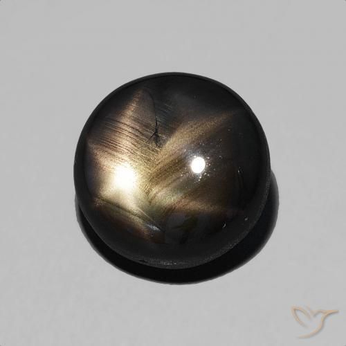 Saphir étoilé Noire naturelle Tour, 6.21 ct, Opaque