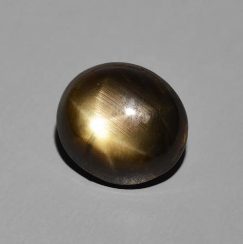 Saphir étoilé Noire naturelle ovale, 6.03 ct, Opaque
