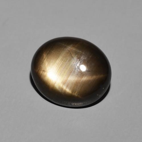 Saphir étoilé Noire naturelle ovale, 5.12 ct, Opaque