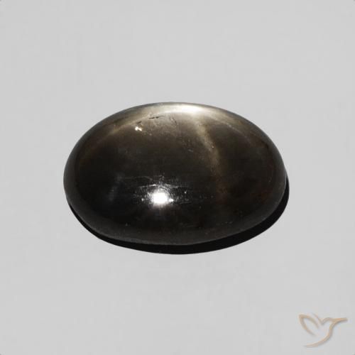 Saphir étoilé Noire naturelle ovale, 2.26 ct, Opaque