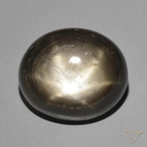 8.65ct Naturel Noire Saphir étoilé, ovale, Opaque