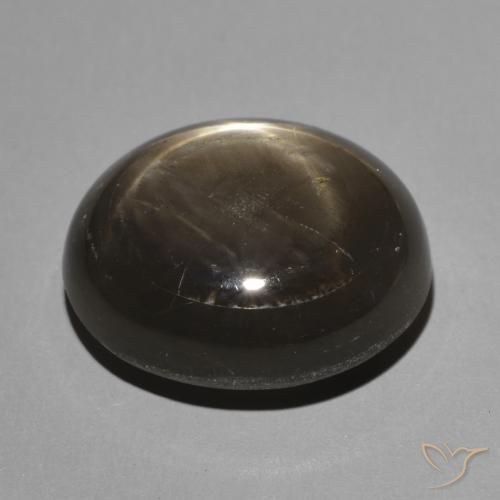 Saphir étoilé Noire naturelle ovale, 8.65 ct, Opaque