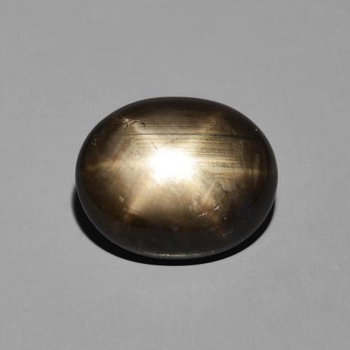 7.64ct Naturel Noire Saphir étoilé, ovale, Opaque