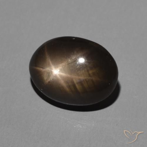 Saphir étoilé Noire naturelle ovale, 2.34 ct, Opaque
