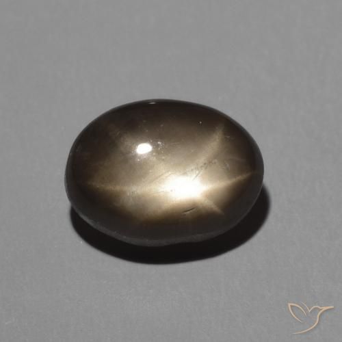 2.45ct Naturel Noire Saphir étoilé, ovale, Opaque