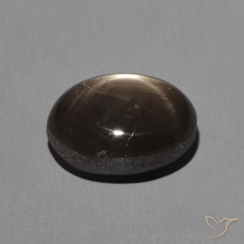 Saphir étoilé Noire naturelle ovale, 2.88 ct, Opaque