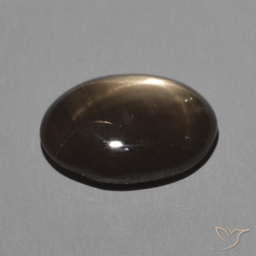 Saphir étoilé Noire naturelle ovale, 2.95 ct, Opaque