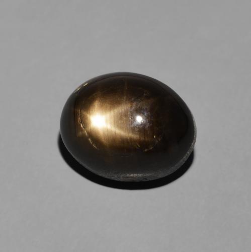 Saphir étoilé Noire naturelle ovale, 5.01 ct, Opaque