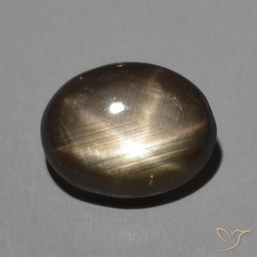 3.30ct Naturel Noire Saphir étoilé, ovale, Opaque