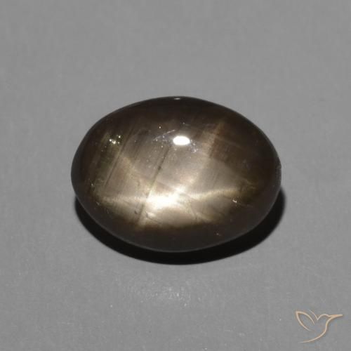 Saphir Étoilé Noire naturelle Coupe ovale, 2.03 ct, Opaque