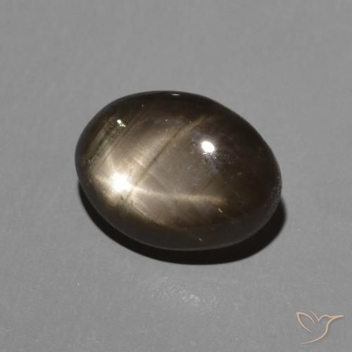 Saphir Étoilé Noire naturelle Coupe ovale, 2.03 ct, Opaque