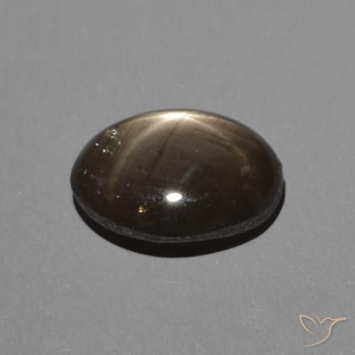 Saphir Étoilé Noire naturelle Coupe ovale, 2.03 ct, Opaque