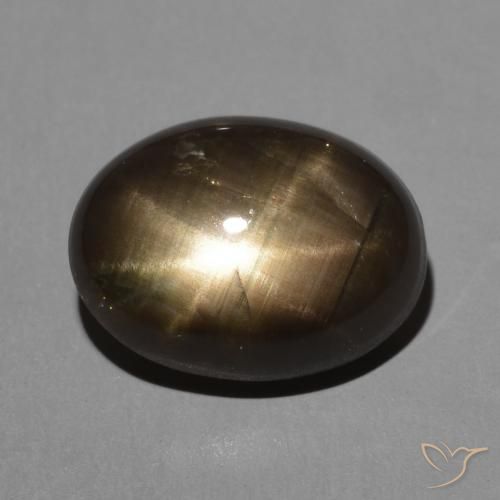 3.95ct Naturel Noire Saphir étoilé, ovale, Opaque