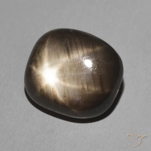 Saphir étoilé Noire naturelle Coussin, 3.91 ct, Opaque