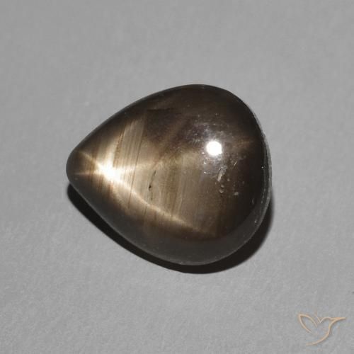 Saphir étoilé Noire naturelle En forme de poire, 2.19 ct, Opaque