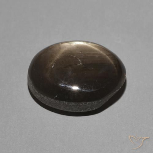 Saphir étoilé Noire naturelle ovale, 3.62 ct, Opaque