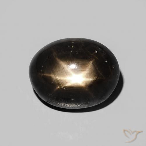 5.81ct Naturel Noire Saphir étoilé, ovale, Opaque