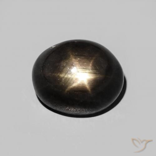 6.28ct Naturel Noire Saphir étoilé, ovale, Opaque