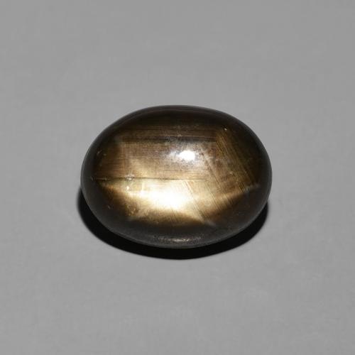5.94ct Naturel Noire Saphir étoilé, ovale, Opaque