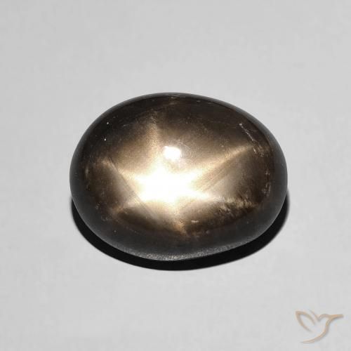 5.51ct Naturel Noire Saphir étoilé, ovale, Opaque