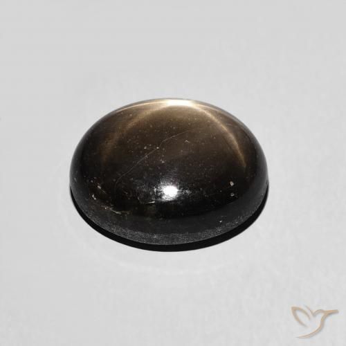 Saphir étoilé Noire naturelle ovale, 4.45 ct, Opaque