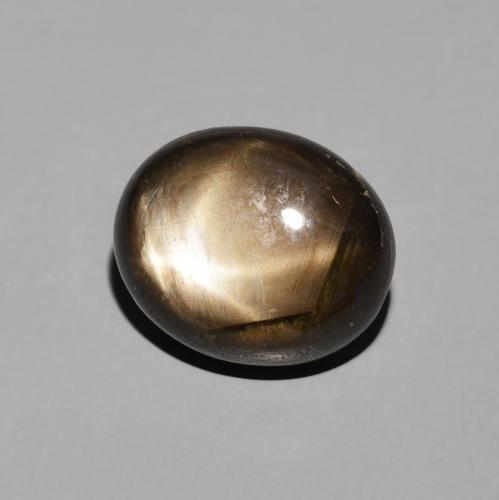 Saphir étoilé Noire naturelle ovale, 5.23 ct, Opaque
