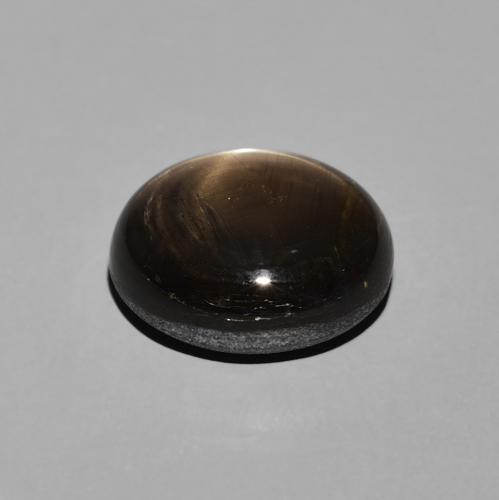 Saphir étoilé Noire naturelle ovale, 5.23 ct, Opaque