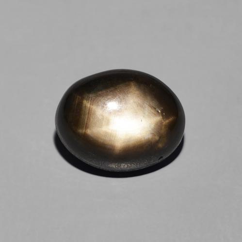 4.38ct Naturel Noire Saphir étoilé, ovale, Opaque