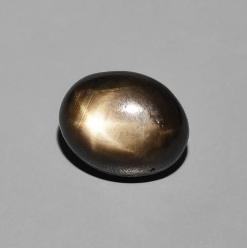 Saphir étoilé Noire naturelle ovale, 4.38 ct, Opaque