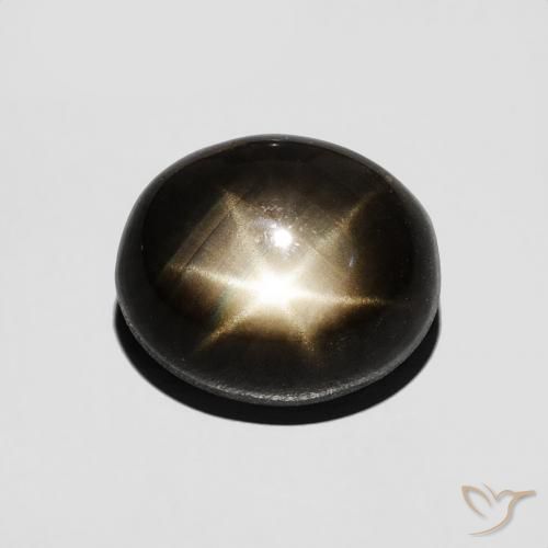 2.77ct Naturel Noire Saphir étoilé, ovale, Opaque