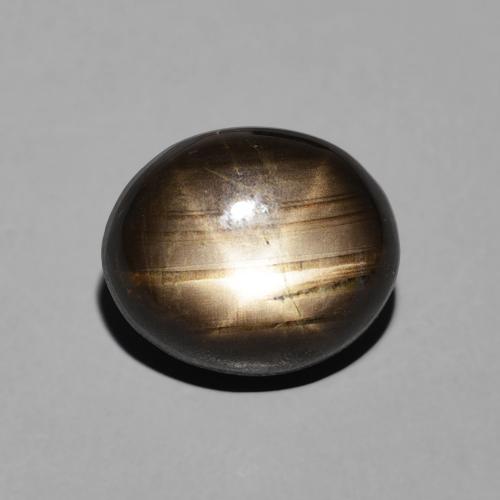 4.23ct Naturel Noire Saphir étoilé, ovale, Opaque