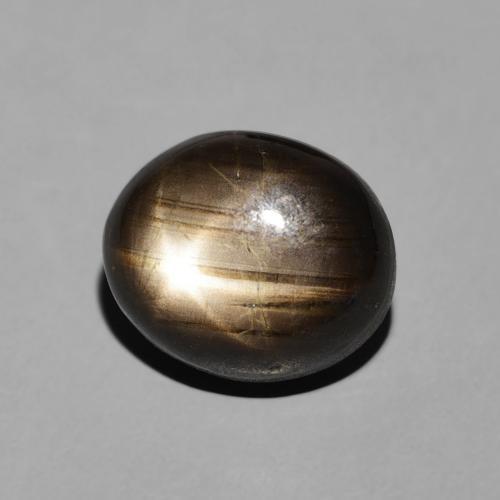 Saphir étoilé Noire naturelle ovale, 4.23 ct, Opaque