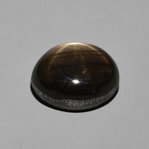 Saphir étoilé Noire naturelle ovale, 4.23 ct, Opaque