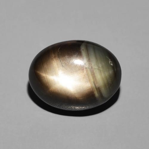 5.17ct Naturel Noire Saphir étoilé, ovale, Opaque